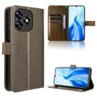 For Oukitel C51 Diamond Texture Leather Phone Case(Brown) - 1