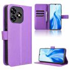 For Oukitel C51 Diamond Texture Leather Phone Case(Purple) - 1