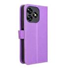 For Oukitel C51 Diamond Texture Leather Phone Case(Purple) - 3