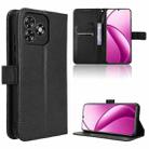 For Oukitel C53 Diamond Texture Leather Phone Case(Black) - 1