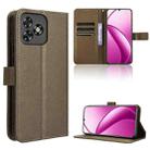 For Oukitel C53 Diamond Texture Leather Phone Case(Brown) - 1