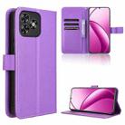 For Oukitel C53 Diamond Texture Leather Phone Case(Purple) - 1