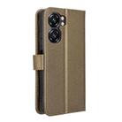 For Oukitel C58 / C58 Pro Diamond Texture Leather Phone Case(Brown) - 3