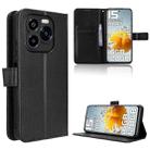 For Oukitel C65 / C65 Pro Diamond Texture Leather Phone Case(Black) - 1