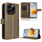 For Oukitel C65 / C65 Pro Diamond Texture Leather Phone Case(Brown) - 1