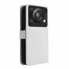 For Oukitel C60 / C60 Pro Diamond Texture Leather Phone Case(White) - 3