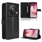 For Oukitel C60 / C60 Pro Diamond Texture Leather Phone Case(Black) - 1
