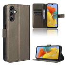 For Samsung Galaxy M54 5G Diamond Texture Leather Phone Case(Brown) - 1