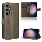 For Samsung Galaxy S23 FE 5G Diamond Texture Leather Phone Case(Brown) - 1