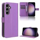 For Samsung Galaxy S23 FE 5G Diamond Texture Leather Phone Case(Purple) - 1