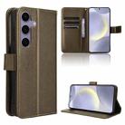 For Samsung Galaxy S24+ 5G Diamond Texture Leather Phone Case(Brown) - 1