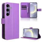 For Samsung Galaxy S24 5G Diamond Texture Leather Phone Case(Purple) - 1