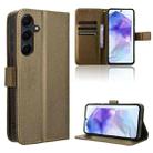 For Samsung Galaxy A55 5G Diamond Texture Leather Phone Case(Brown) - 1