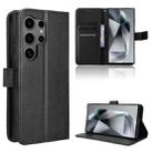 For Samsung Galaxy S24 Ultra 5G Diamond Texture Leather Phone Case(Black) - 1