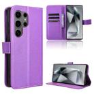 For Samsung Galaxy S24 Ultra 5G Diamond Texture Leather Phone Case(Purple) - 1