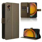 For Samsung Galaxy Xcover 7 Diamond Texture Leather Phone Case(Brown) - 1
