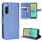 For Sony Xperia 10 V Diamond Texture Leather Phone Case(Blue) - 1