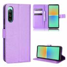 For Sony Xperia 10 V Diamond Texture Leather Phone Case(Purple) - 1