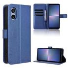 For Sony Xperia 5 V 2023 Diamond Texture Leather Phone Case(Blue) - 1