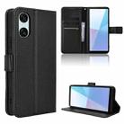 For Sony Xperia 10 VI 2024 Diamond Texture Leather Phone Case(Black) - 1