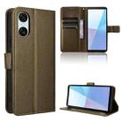 For Sony Xperia 10 VI 2024 Diamond Texture Leather Phone Case(Brown) - 1