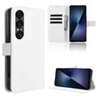 For Sony Xperia 1 VII Diamond Texture Leather Phone Case(White) - 1