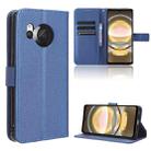 For Sharp Aquos R8 Diamond Texture Leather Phone Case(Blue) - 1