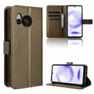 For Sharp Aquos Sense8 Diamond Texture Leather Phone Case(Brown) - 1