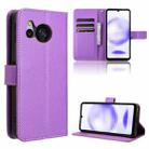 For Sharp Aquos Sense8 Diamond Texture Leather Phone Case(Purple) - 1