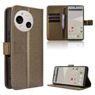 For Sharp Aquos R10 Diamond Texture Leather Phone Case(Brown) - 1