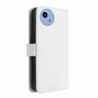 For Sharp Aquos wish5 Diamond Texture Leather Phone Case(White) - 3