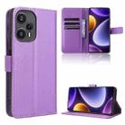 For Xiaomi Poco F5 5G Diamond Texture Leather Phone Case(Purple) - 1
