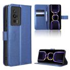 For Xiaomi Poco F5 Pro / Redmi K60 5G Diamond Texture Leather Phone Case(Blue) - 1