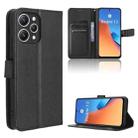 For Xiaomi Redmi 12 4G Diamond Texture Leather Phone Case(Black) - 1