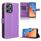 For Xiaomi Redmi 12 4G Diamond Texture Leather Phone Case(Purple) - 1