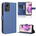 For Xiaomi Redmi Note 12S 4G Diamond Texture Leather Phone Case(Blue) - 1