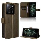 For Xiaomi 13T / 13T Pro Diamond Texture Leather Phone Case(Brown) - 1