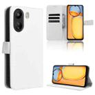 For Xiaomi Redmi 13C 4G / Poco C65 4G Diamond Texture Leather Phone Case(White) - 1