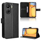 For Xiaomi Redmi 13C 4G / Poco C65 4G Diamond Texture Leather Phone Case(Black) - 1