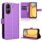 For Xiaomi Redmi 13C 4G / Poco C65 4G Diamond Texture Leather Phone Case(Purple) - 1