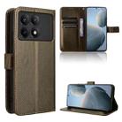 For Xiaomi Redmi K70 / K70 Pro Diamond Texture Leather Phone Case(Brown) - 1