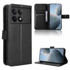 For Xiaomi Redmi K70E / Poco X6 Pro Diamond Texture Leather Phone Case(Black) - 1