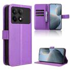For Xiaomi Redmi K70E / Poco X6 Pro Diamond Texture Leather Phone Case(Purple) - 1