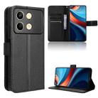 For Xiaomi Redmi Note 13R Pro 5G Diamond Texture Leather Phone Case(Black) - 1