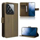 For Xiaomi 14 Diamond Texture Leather Phone Case(Brown) - 1