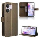 For Xiaomi Redmi 13C 5G / 13R 5G Diamond Texture Leather Phone Case(Brown) - 1