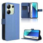 For Xiaomi Redmi Note 13 4G Diamond Texture Leather Phone Case(Blue) - 1