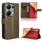 For Xiaomi Redmi Note 13 Pro 4G Global Diamond Texture Leather Phone Case(Brown) - 1