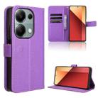 For Xiaomi Redmi Note 13 Pro 4G Global Diamond Texture Leather Phone Case(Purple) - 1