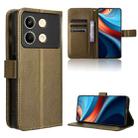 For Xiaomi Redmi Note 13R 5G Diamond Texture Leather Phone Case(Brown) - 1